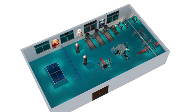 150平方健身房配置方案-广西好博体育健身器材有限公司