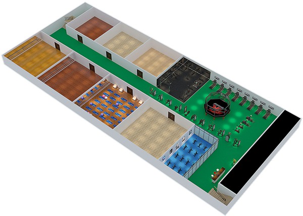 1800平方健身房配置方案-广西好博体育健身器材有限公司