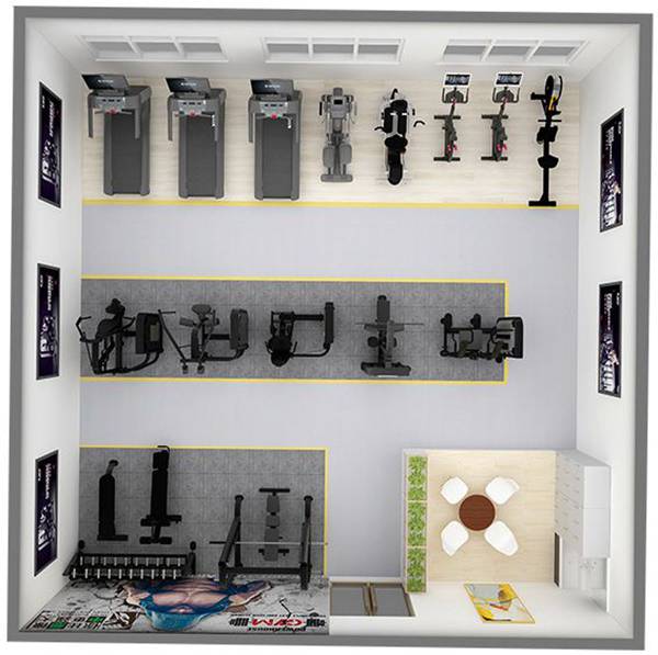 100平方健身房配置方案-广西好博体育健身器材有限公司 100平方健身房配置方案-广西好博体育健身器材有限公司