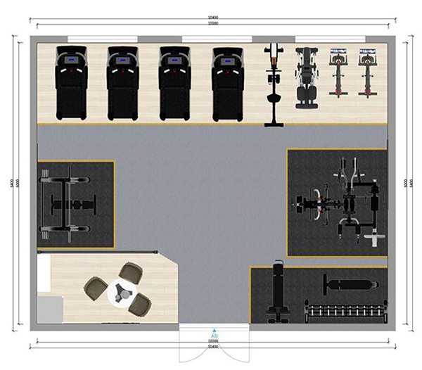 80平方健身房配置方案-广西好博体育健身器材有限公司