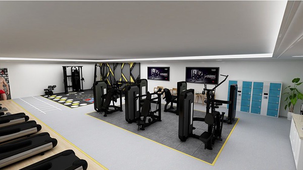 120平方健身房配置方案-广西好博体育健身器材有限公司