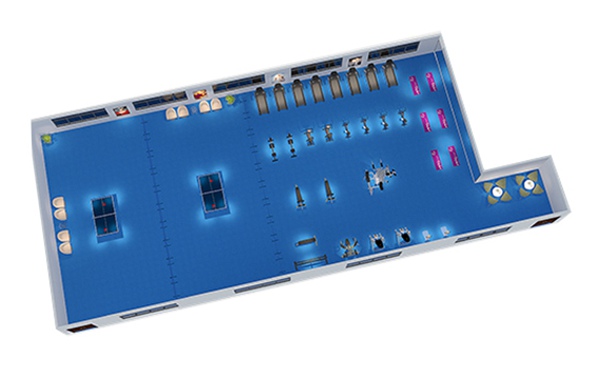 150平方健身房配置方案-广西好博体育健身器材有限公司